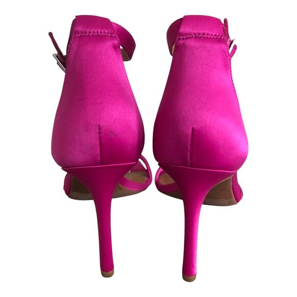 Nordstrom's Barbiecore Hot Pink Open Toe Strappy Rhinestone Stiletto Heel 8.5 - Picture 8 of 16